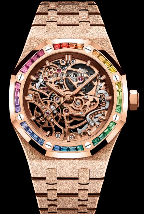 Audemars Piguet ROYAL OAK FROSTED GOLD DOUBLE BALANCE WHEEL OPENWORKED Watch Replica 15468OR.YG.1259OR.01 Audemars Piguet ROYAL OAK FROSTED GOLD DOUBLE BALANCE WHEEL OPENWORKED Watch Replica 15468OR.YG.1259OR.01